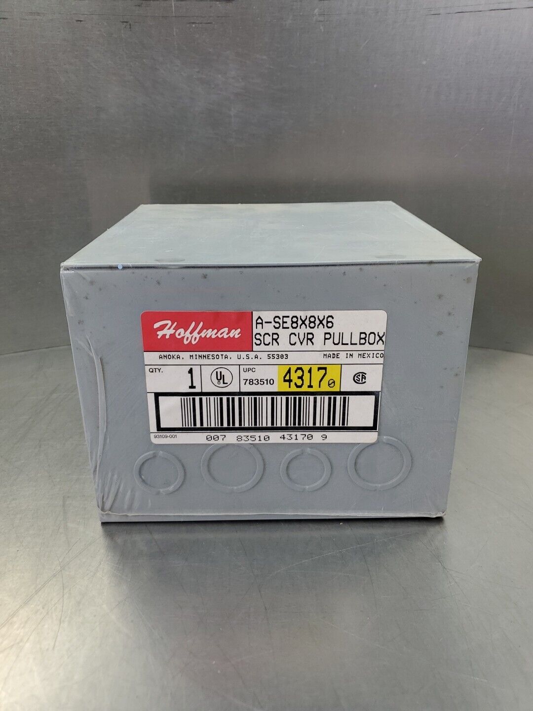 Hoffman A-SE8X8X6 Screw Cover Enclosure Pullbox.                           4E-32
