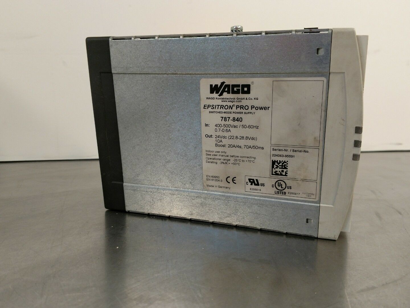 WAGO EPSITRON Pro Power 787-840 Power Supply BIN#4