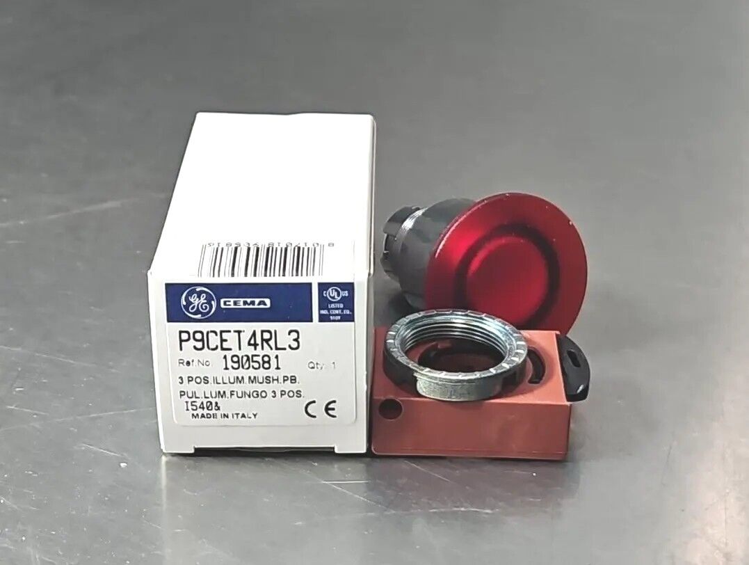 General Electric P9CET4RL3 3 Pos. Illum. Muss. PB.                Loc4E26