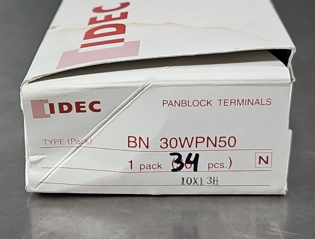 Idec BN30W Terminal Blocks 18 -10 AWG 5,5mm² - Lot of 34                Loc3E-34