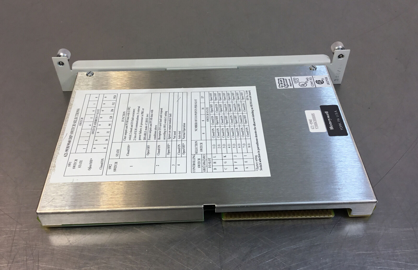 Honeywell 621-9940 Serial I/O Module Ver. 2.1 3C-3 – Palmetto ...