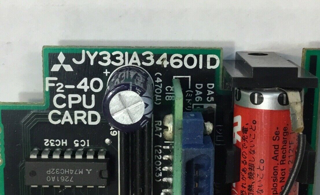 Mitsubishi JY331A34601D  CPU Card F2-40    3D-18