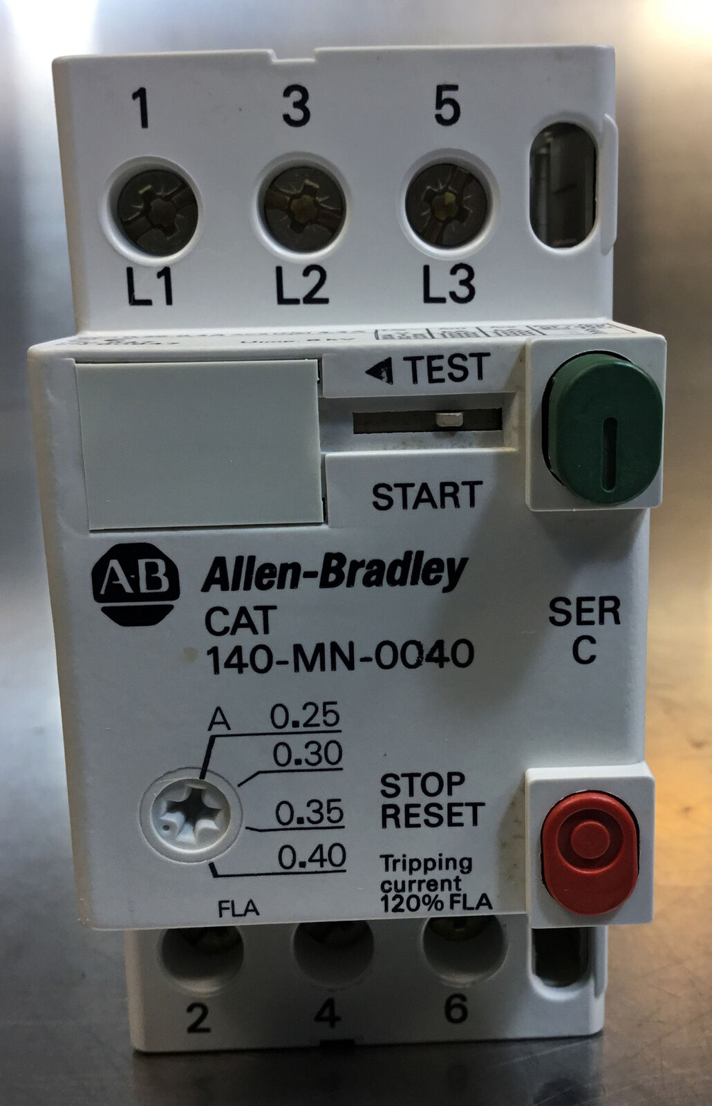 Allen Bradley 140-MN-0040 /C Manual Motor Starter Circuit Breaker 0.25-0.4A   4C