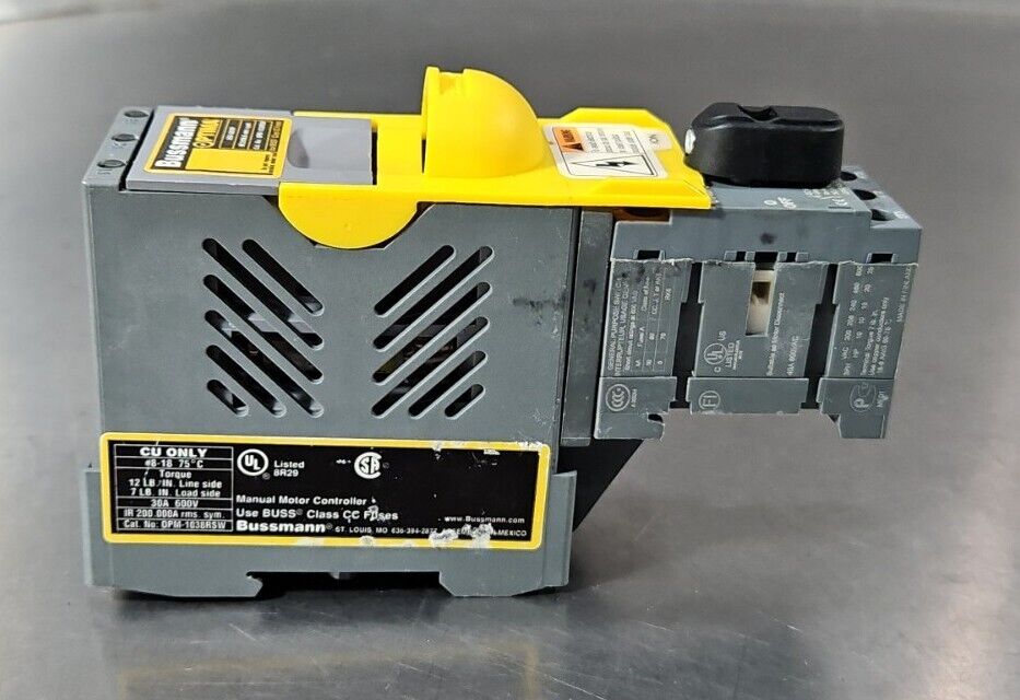 Bussmann Optima OPM-1038RSW Fuse Holder With ABB OT40F3.      3A-20