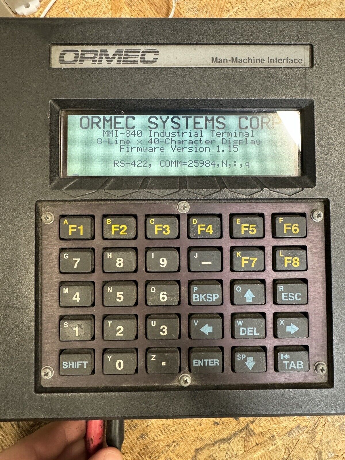 ORMEC MMI-840, Interface Panel @1B