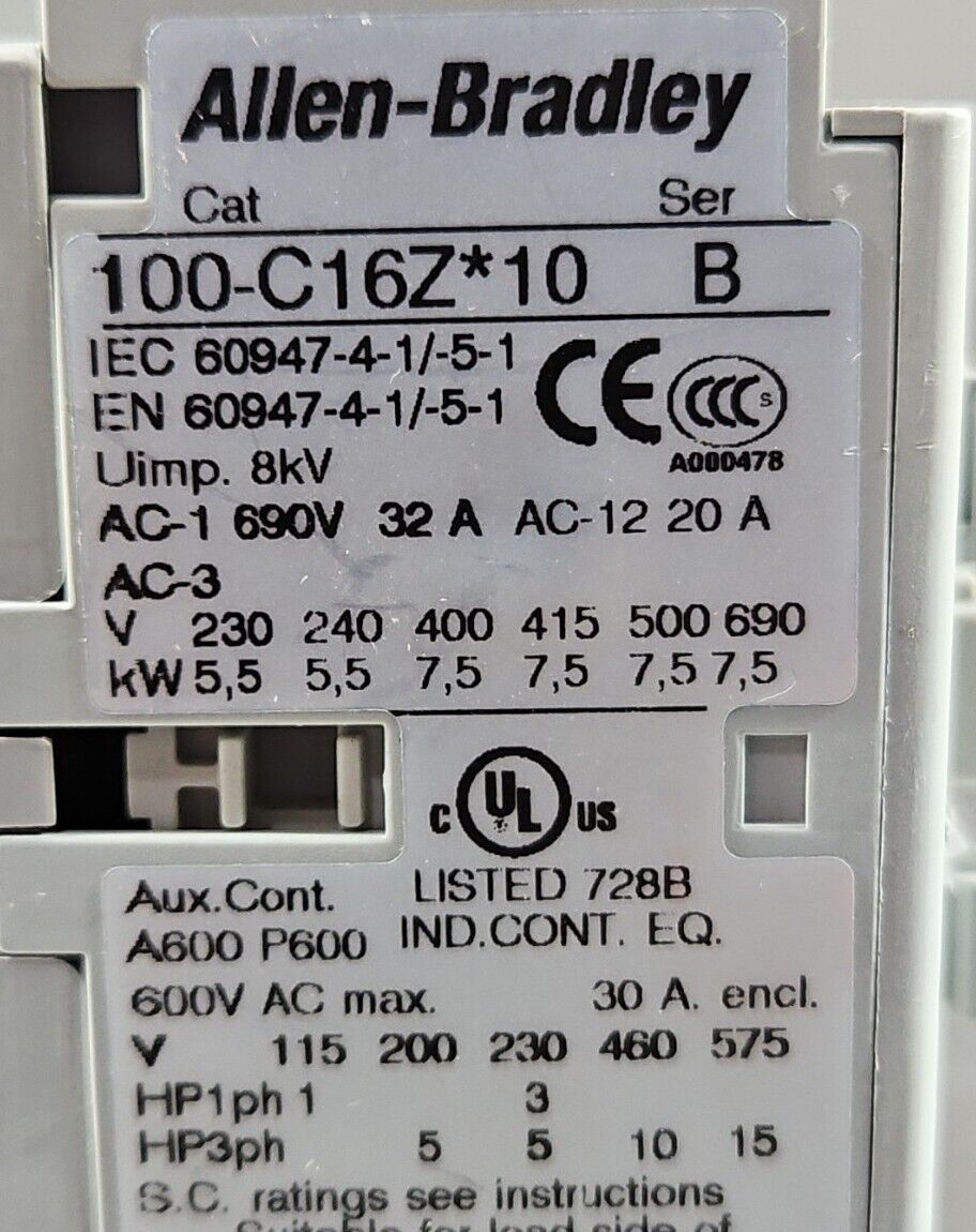 ALLEN BRADLEY  100-C16Z*10 SER B Starter                       4C-24