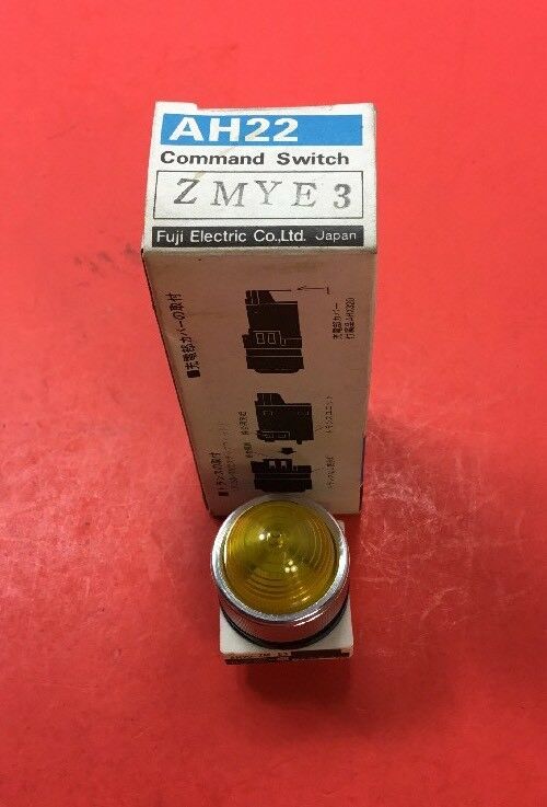 FUJI AH22 ZMYE3 Yellow LED Pilot Light Command Switch.     4A
