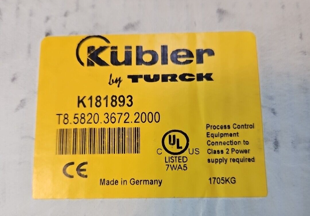 KUBLER TURCK T8.5820.3672.2000 (K181893).   Loc5D10