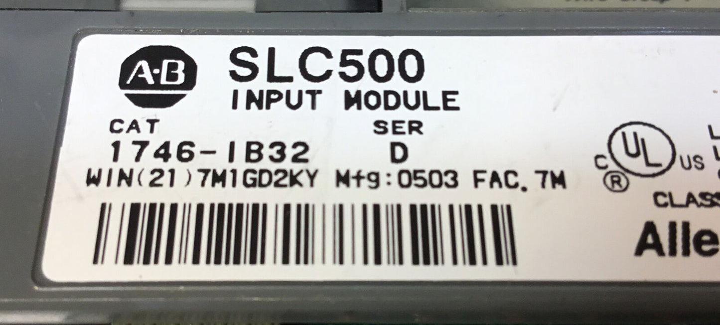 Allen-Bradley 1746-IB32 Ser. D Input Module    3D-14