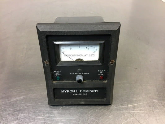 MYRON L COMPANY 752-2 RESISTIVITY MONITOR 0-2 MEGOHMS/CM At 25 Deg.C   2B