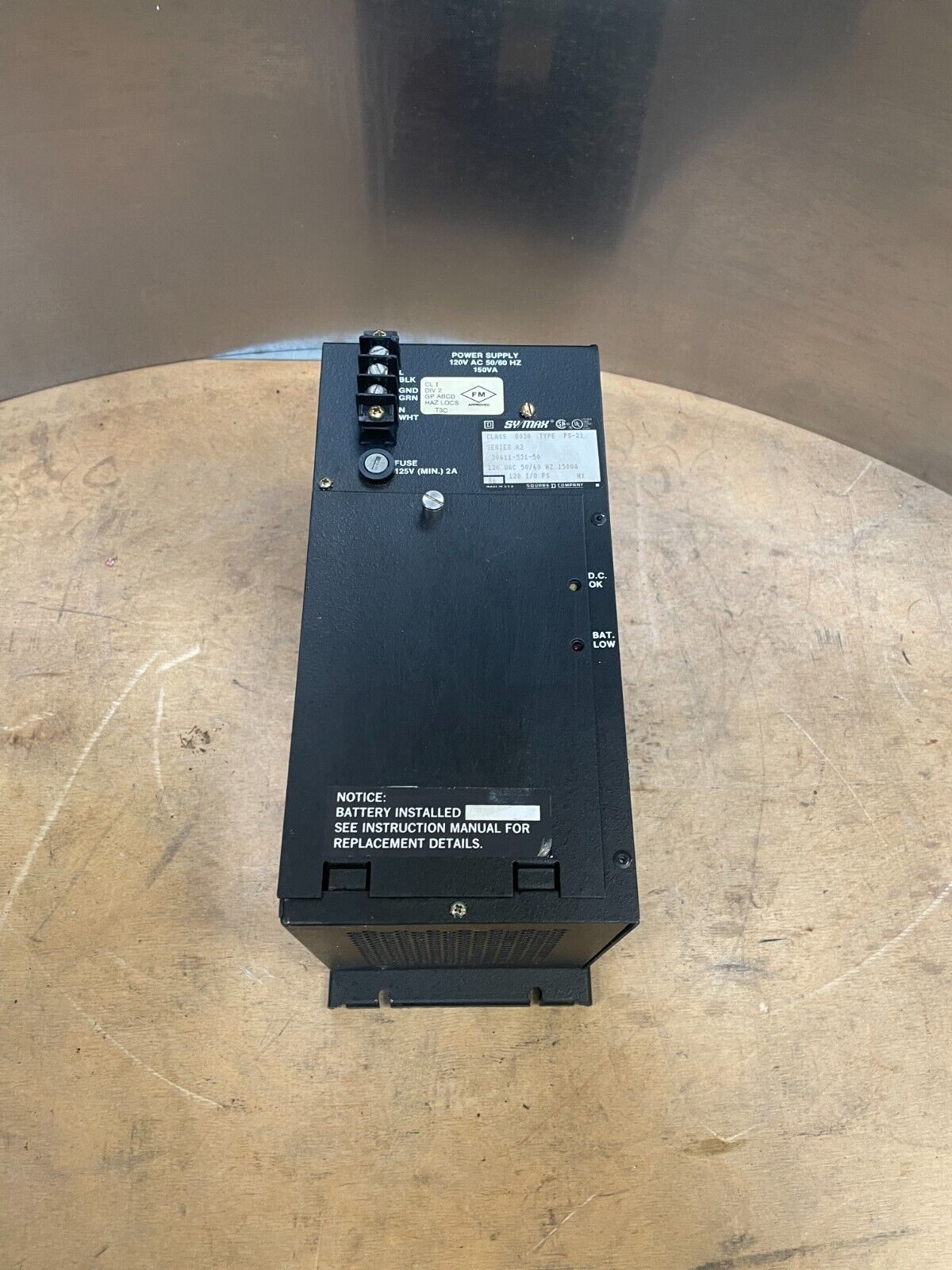 Symax 8030-PS-21 Series A Black 120 VAC 50/60 HZ 5 VDC Output Power Supply