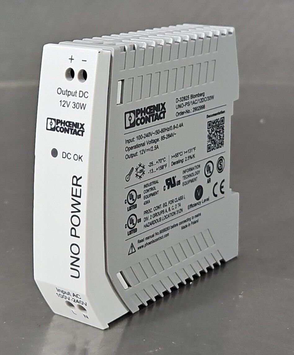 Phoenix Contact UNO-PS/1AC/24DC/30W.  Power Supply.    3B-23