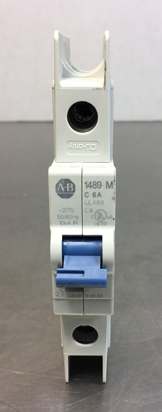 ALLEN BRADLEY 1489-M1C060 CIRCUIT BREAKER 6AMP 277VAC 1POLE.   4E-8