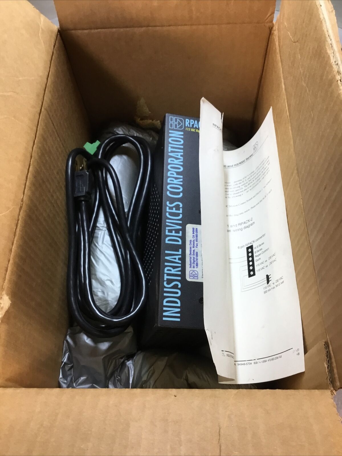 Industrial Drive Corporation  RPACK-1  115VAC Regen Control Module    1B