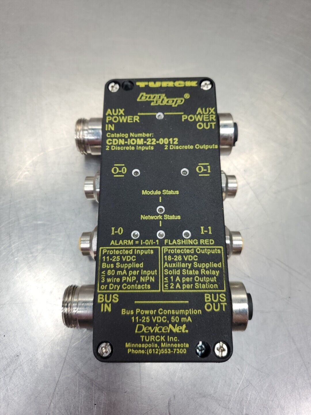 TURCK CDN-IOM-22-0012 BusStop DEVICENET BLOCK.                             3E-36