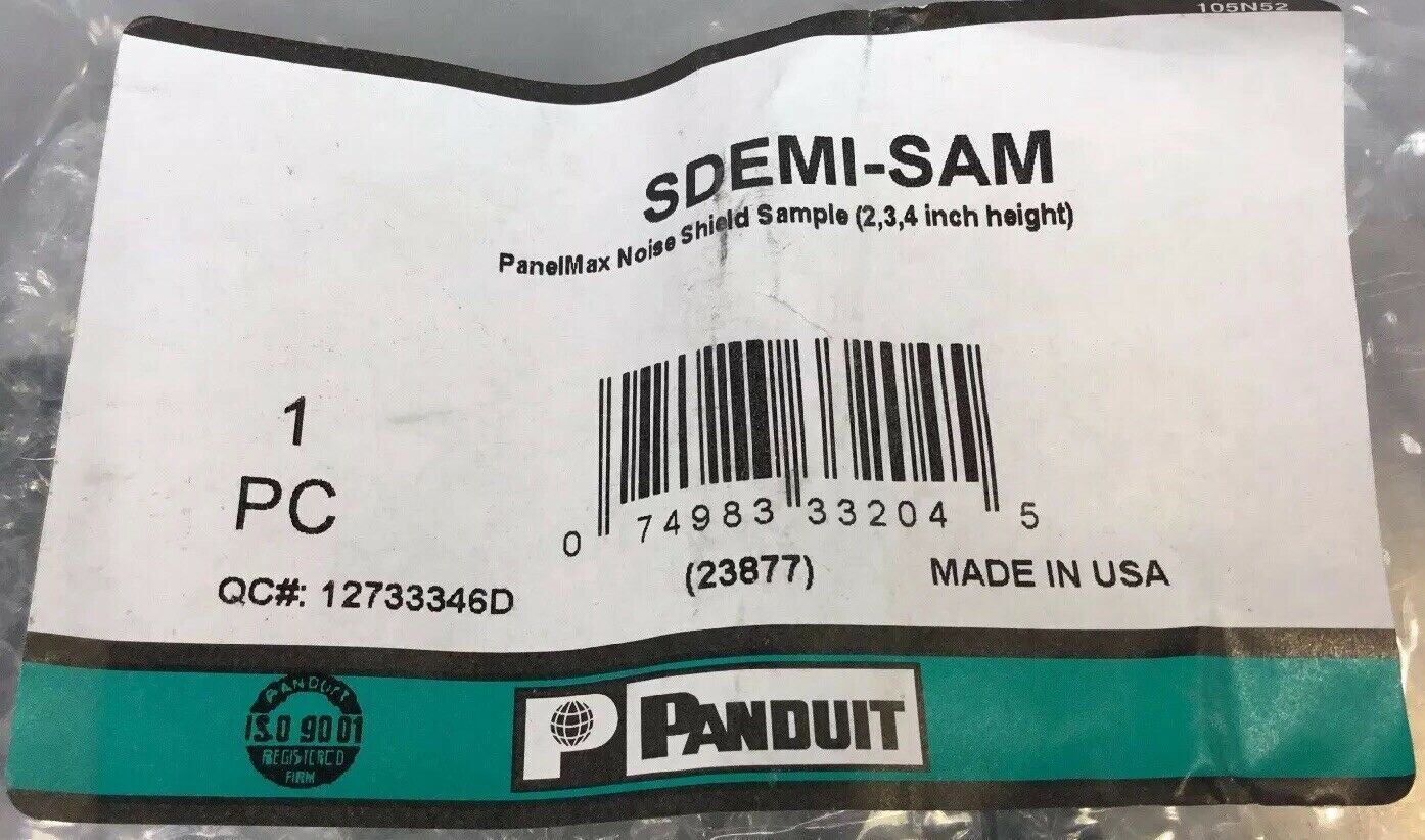 PANDUIT SDEMI-SAM PanelMax Noise Noise Shield Sample (2,3,4 Inch Height)    4D