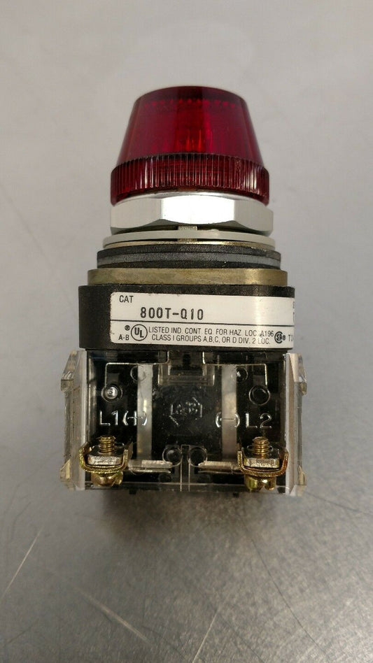 Allen Bradley Push Button 800T-Q10 Red Illuminated Switch 5A