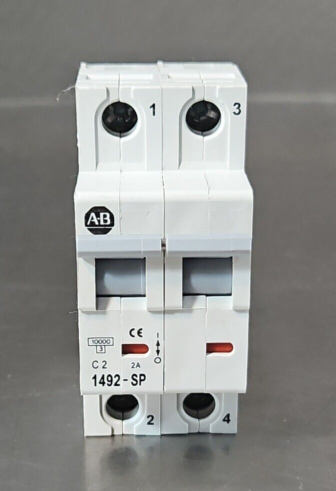 Allen-Bradley 1492-SP2C020 Circuit Breaker 2 Pole 2Amp.                    4E-25