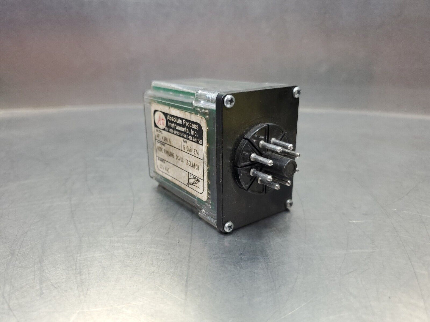 ABSOLUTE PROCESS INSTRUMENTS API 4380 G WIDERANGING DC/DC ISOLATOR RELAY.   4D-3