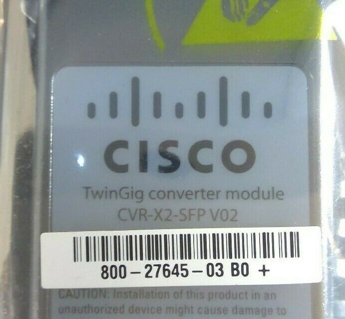 Cisco Systems - PN: CVR-X2-SFP= TwinGig Converter Module - CVR-X2-SFP V02     3C