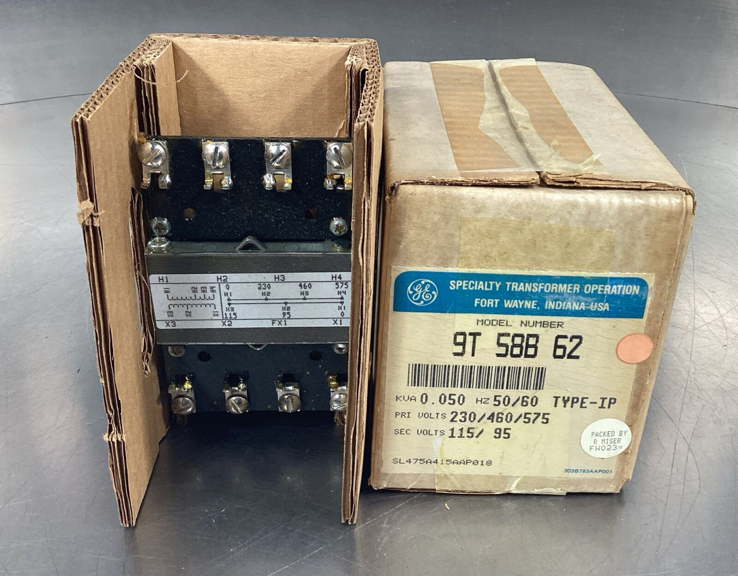 General Electric Transformer  9T58B62  / 9T 58B 62  Type IP     4E-24