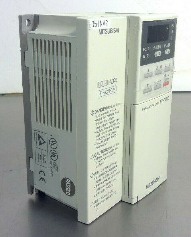 Mitsubishi Electric FR-A024-0.1KP Inverter Drive - FR-PU03 Parameter Unit     1D