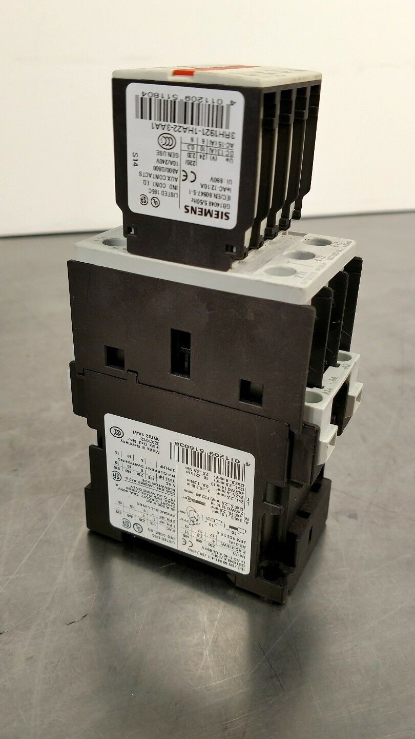 SIEMENS 3ZX1012-0RT02-1AA1 w/ 3RH1921-1HA22-3AA1 CONTACTOR                 4E-13