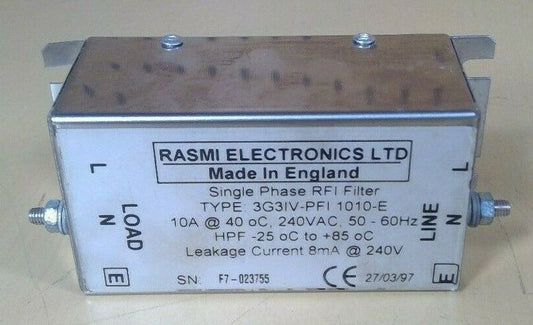 Rasmi Electronics 3G3IV-PFI 1010-E Single Phase RFI Filter                    6E
