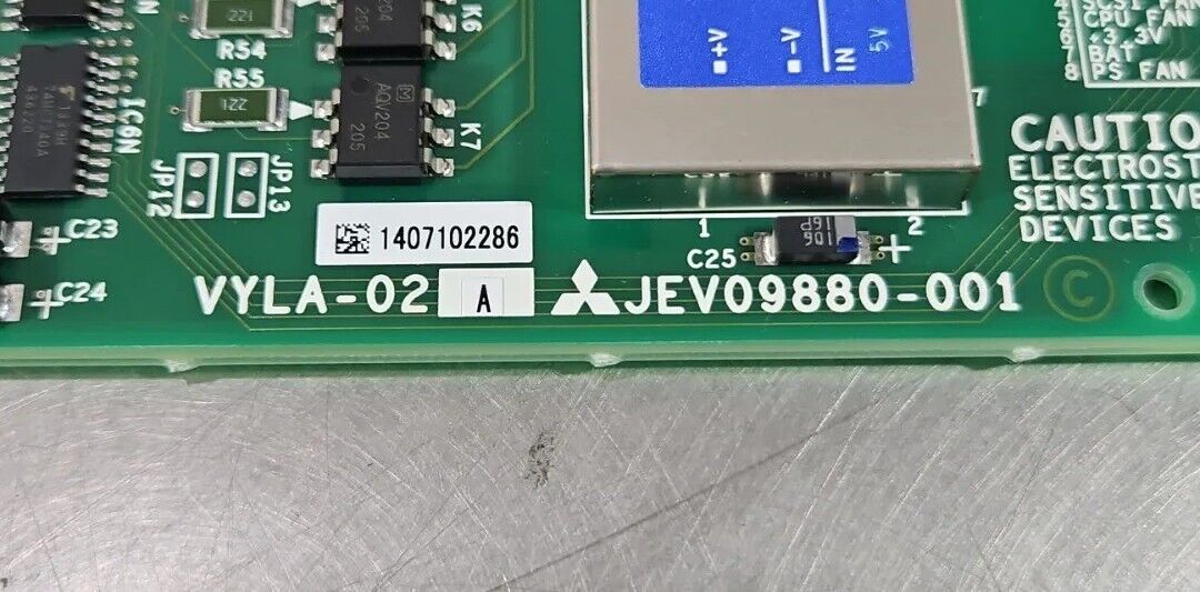Mitsubishi JEV09880-001 CPU Board - VYLA-02                            Loc 3A-18