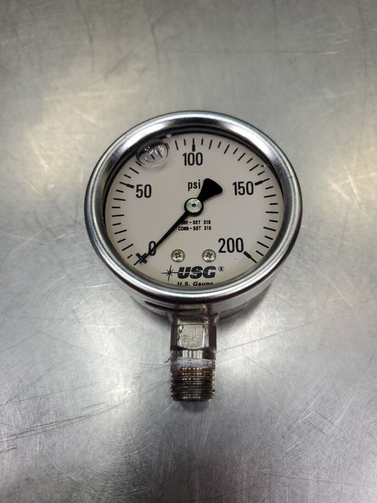 USG 58-81-5 (0~200 psi) Pressure Gauge.                                    6E-21