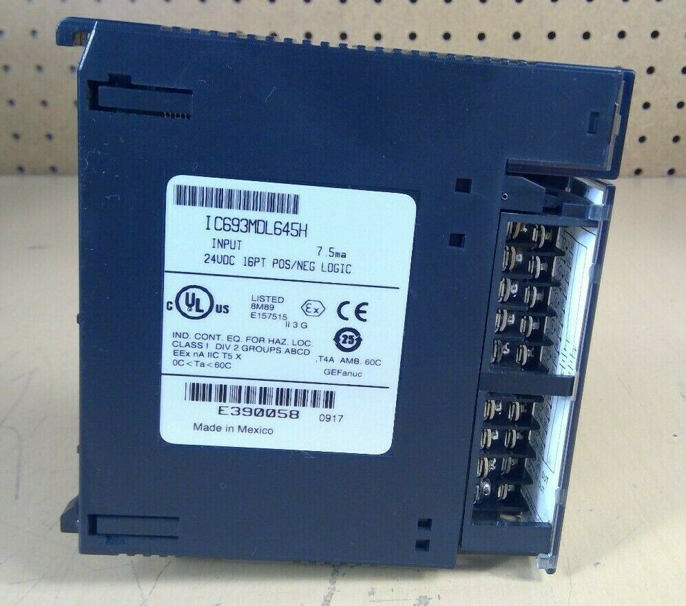 GE Fanuc IC693MDL645H Input Module 24VDC 16Pt Pos/Neg Logic                   3H