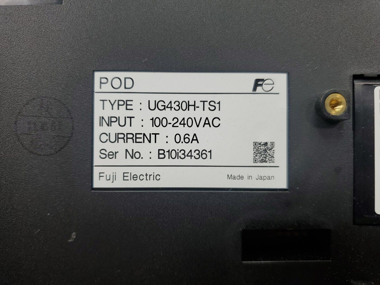 Fuji Electric UG430H-TS1 Touch Screen Panel.                                  2C