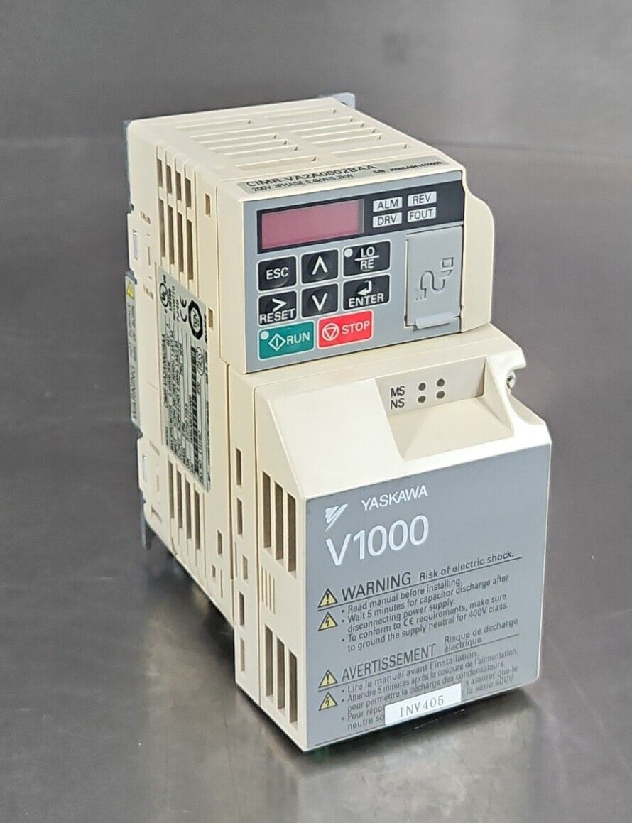 Yaskawa CIMR-VA2A0002BAA Inverter 200V 3PH 0.4 KW/0.2KW. PRG:1018.         1B-14