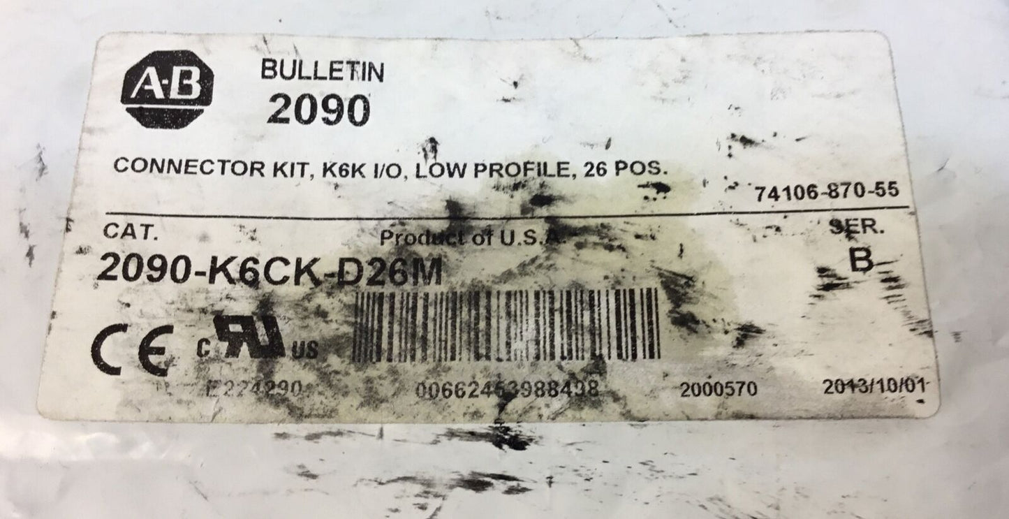 Allen Bradley 2090-K6CK-D26M /B Connector Kit 26-Pin  3E-13