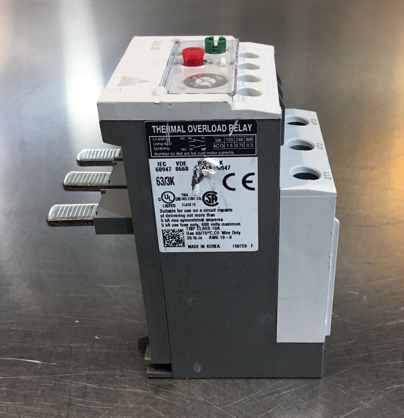 CARLO GAVAZZI  GT63 63/3K  Thermal Overload Relay     4G