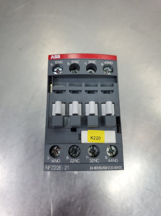 ABB NFZ22E-21 Contactor Type Intermediate Relay 24-60V 50/60Hz.               4H