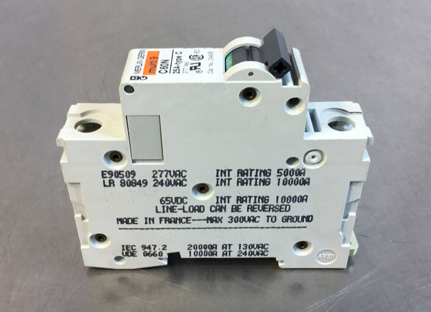 Merlin Gerin Multi9 C60N Circuit Breaker 25A Type C 277VAC.  4C