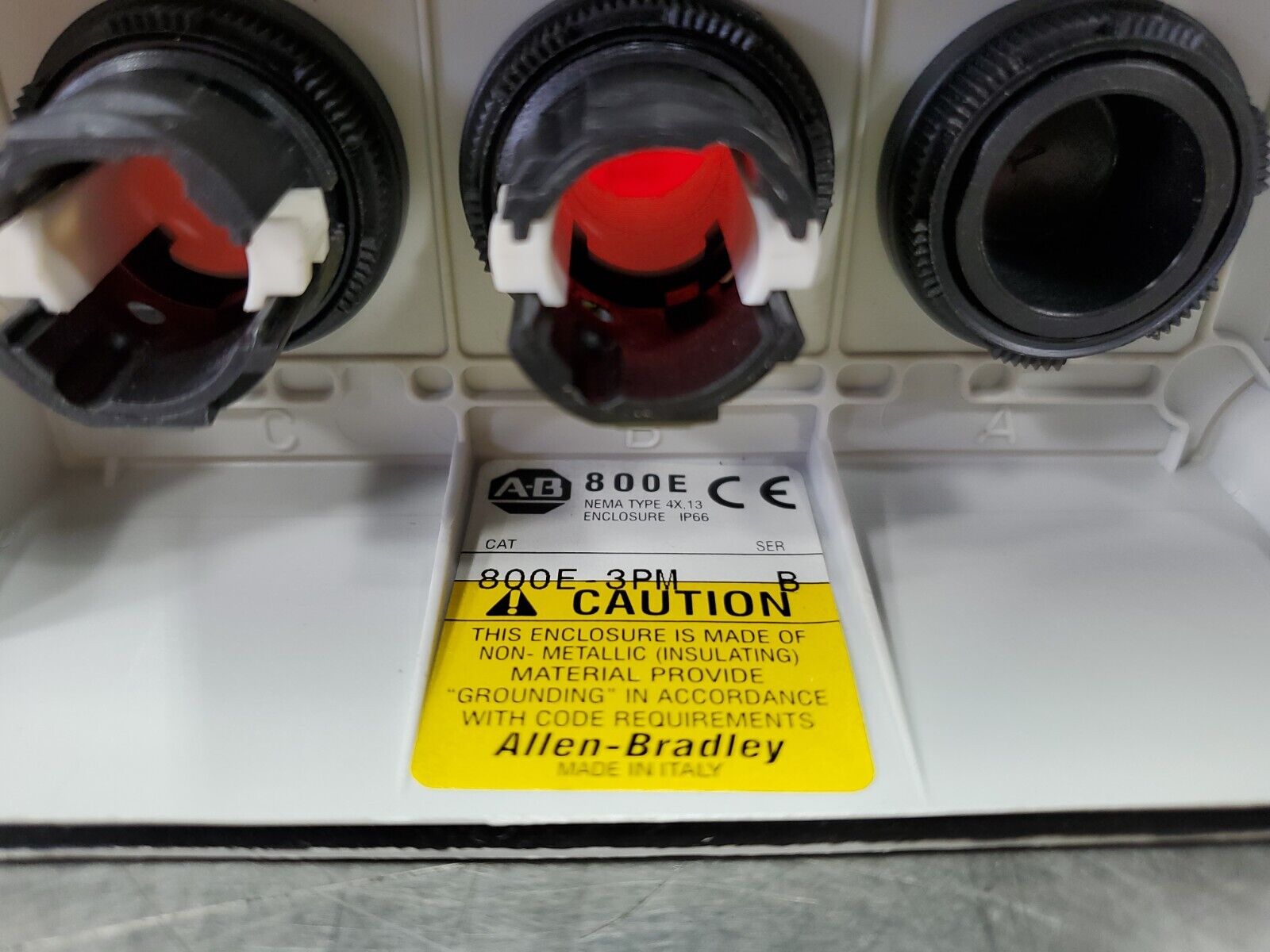 Allen Bradley 800E3PM Ser B 2Button EStop Station. 4E20 Palmetto
