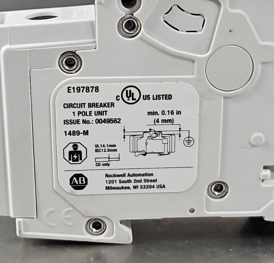 Allen Bradley 1489-M1C100 Ser D. Circuit Breaker.                          4E-24