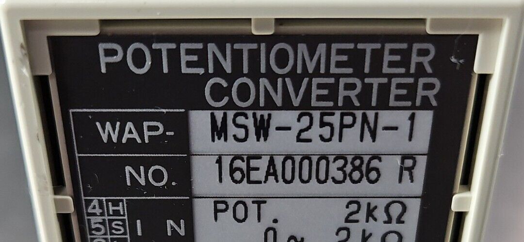 Watanabe MSW-25PN-1 Potentiometer Converter                                4E-20