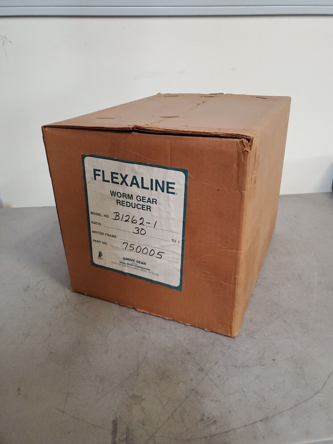 Grove Gear B1262-1 (750005) 30:1 Worm Gear Reducer.                        4F-32