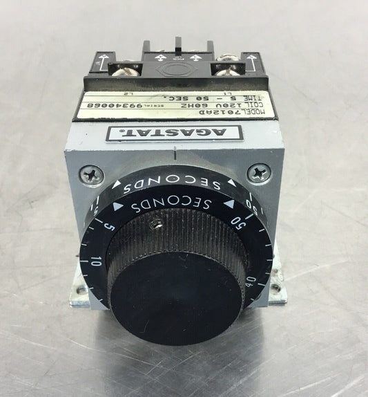 AGASTAT 7012AD TIME DELAY RELAY 5-50 SEC. 120V Coil 60Hz    4E-8