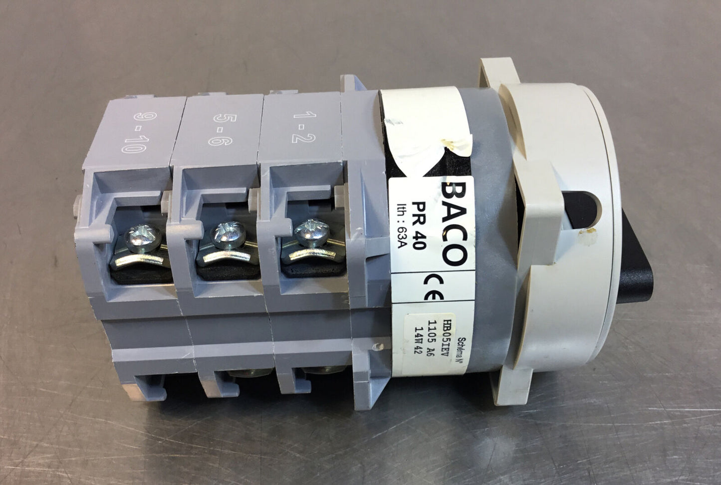 BACO CONTROLS  PR40  Rotary Cam Switch 3  poles 11 contacts   4B