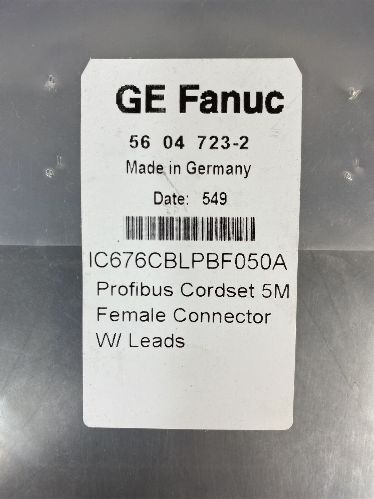 GE FANUC 56 04 723-2 PROFIBUS CORDSET CABLE            STC2