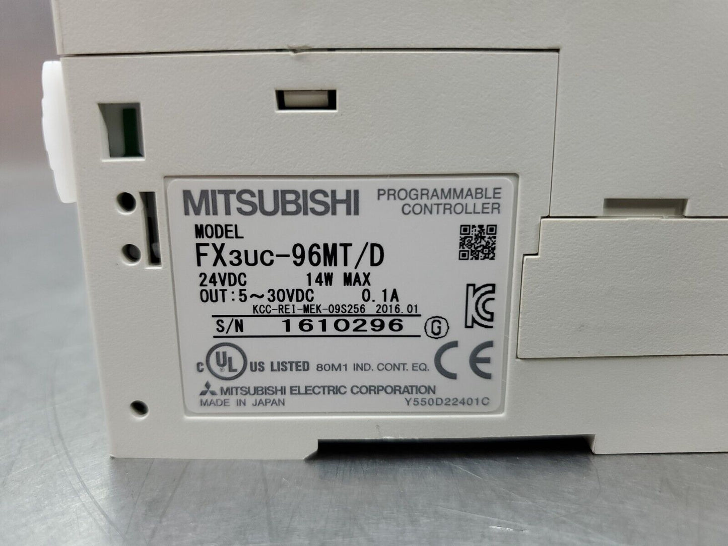Mitsubishi FX3UC-96MT/D 24VDC Programable Controller Module.               3D-27