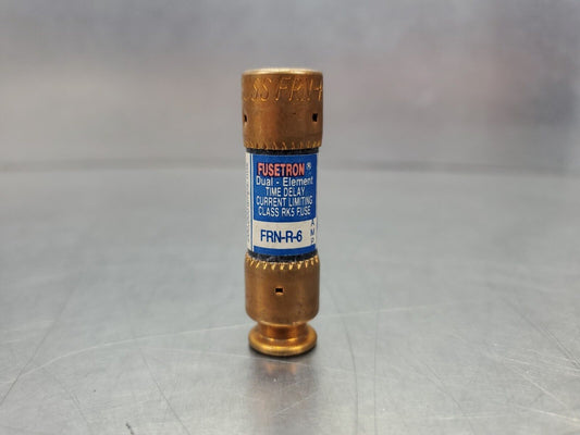 Fusetron FRN-R-6 Dual-Element Time-Delay Fuse, 6Amp 250V.               4D-BOX#3