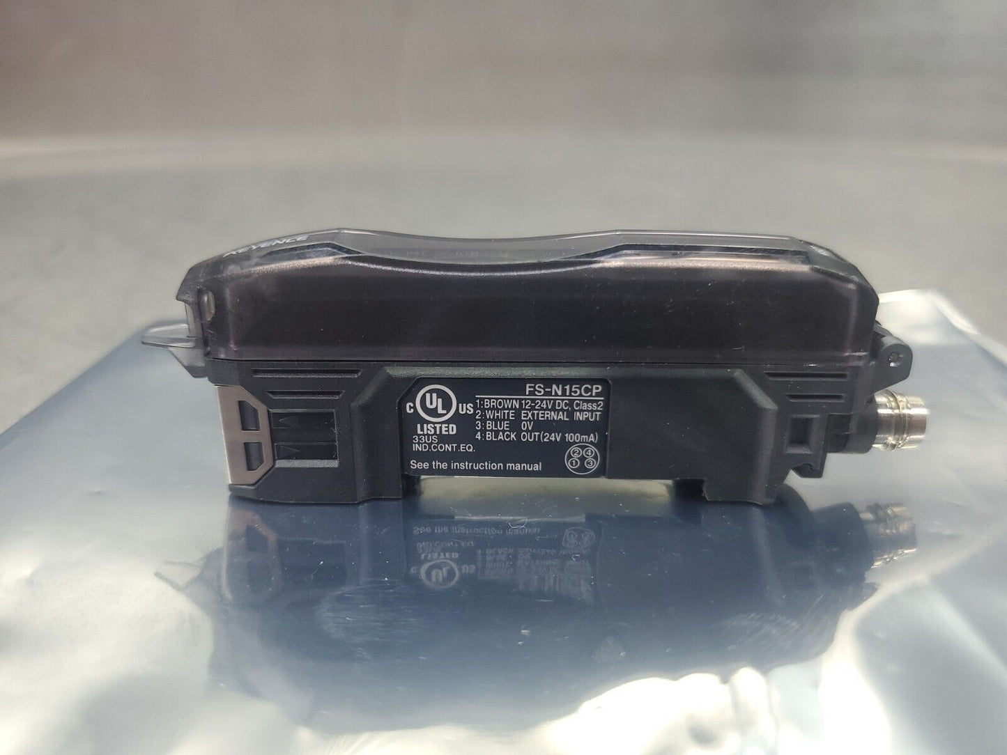 KEYENCE FS-N15CP Digital Fiber Optic Sensor Module.                        3D-28