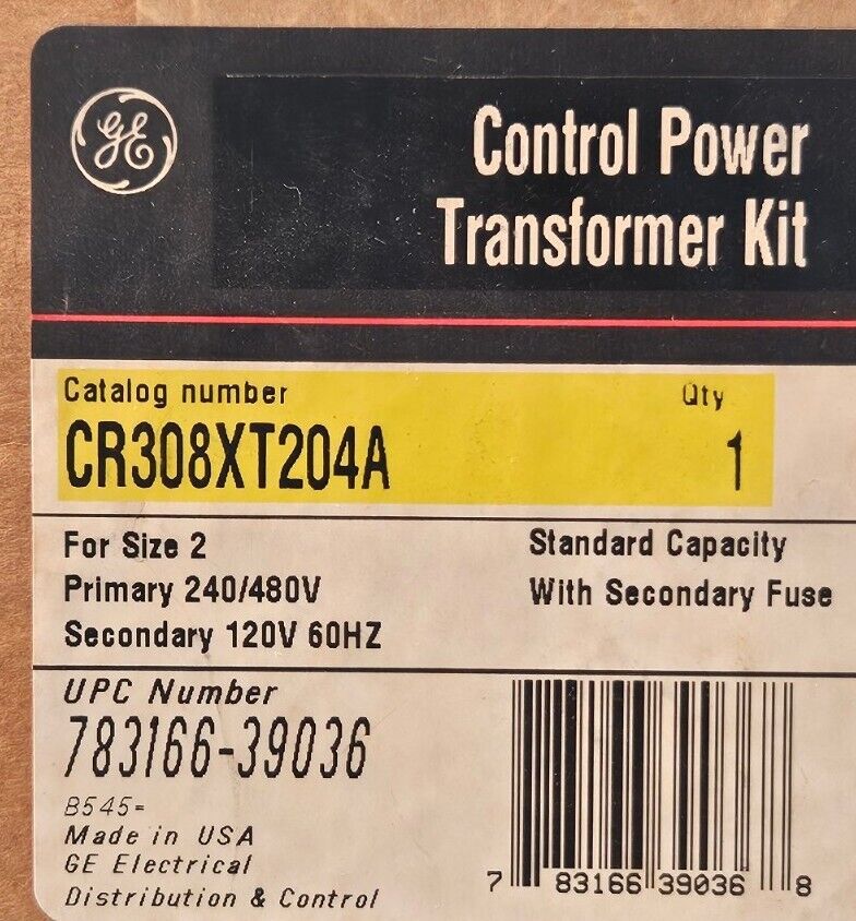 GE CR308XT204A Control Power Transformer Kit Size 2 240/480V.           Loc4E-19