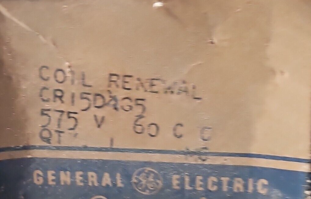 General Electric 15D4G5 Coil renewal.                      Loc4E14