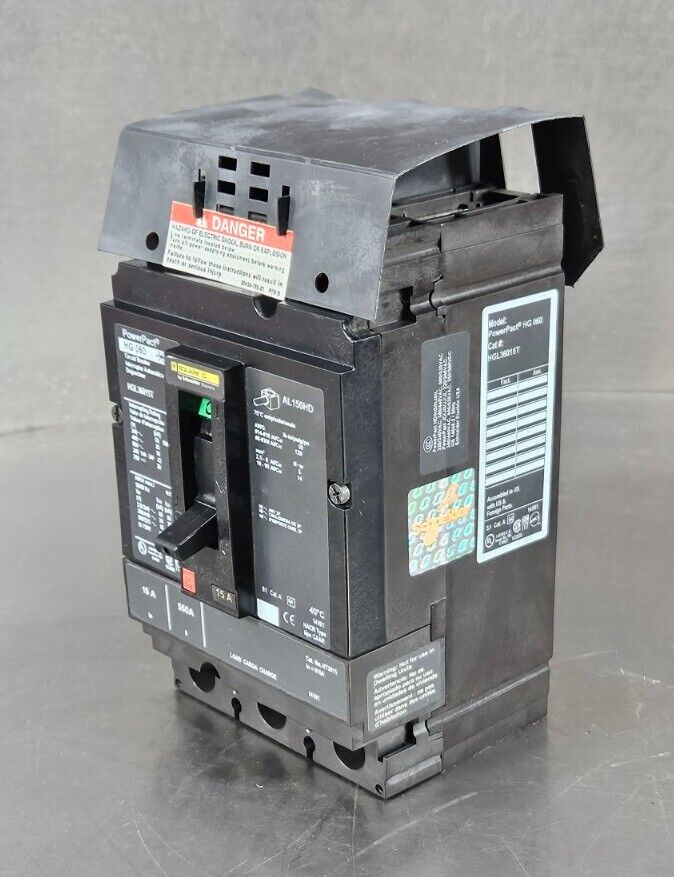 Square D HGL36015T Power Pact 3-Pole Thermal Magnetic Circuit Breaker.  Loc4B-26
